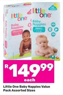 Game Little One Baby Nappies Value Pack Assorted Sizes offer