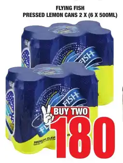 Boxer Liquors Flying fish pressed lemon cans offer