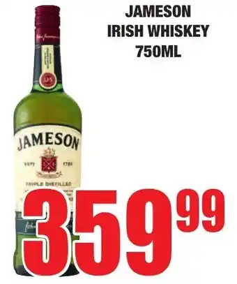 Boxer Liquors Jameson irish whiskey offer