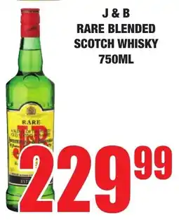 Boxer Liquors J & B rare blended scotch whisky offer