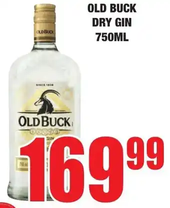 Boxer Liquors Old buck dry gin offer