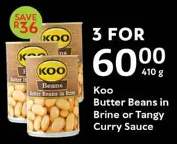 Oxford Freshmarket Koo Butter Beans in Brine or Tangy Curry Sauce offer