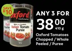 Oxford Freshmarket Oxford Tomatoes Chopped/ Whole Peeled/ Puree offer