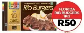 1UP Florida Rib Burgers offer