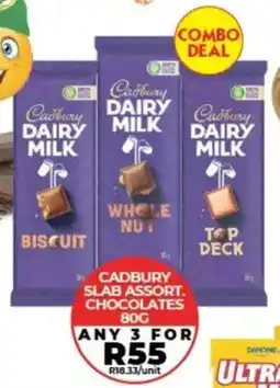 1UP Cadbury slab assort. chocolates offer