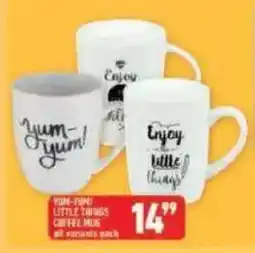 Shoprite Yum yum, little things coffee mug offer