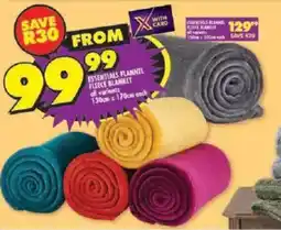 Shoprite Essentials flannel fleece blanket offer