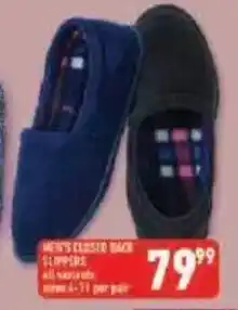 Shoprite Men's closed back slippers offer