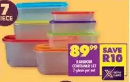 Shoprite Rainbow container set offer