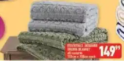 Shoprite Essentials jacquard sherpa blanket offer