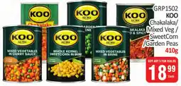 KitKat Cash and Carry KOO Chakalaka/ Mixed Veg/ SweetCorn/ Garden Peas offer