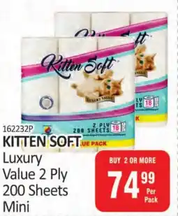 KitKat Cash and Carry KITTEN SOFT Luxury Value 2 Ply 200 Sheets Mini offer