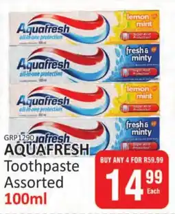 KitKat Cash and Carry AQUAFRESH Toothpaste Assorted offer