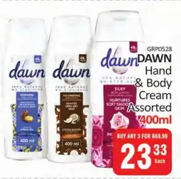 KitKat Cash and Carry DAWN Hand & Body Cream Assorted offer