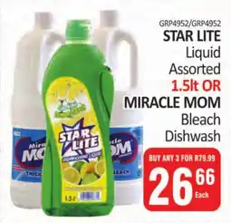 KitKat Cash and Carry STAR LITE Liquid Assorted OR MIRACLE MOM Bleach Dishwash offer