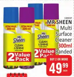KitKat Cash and Carry MR SHEEN Multi Surface Cleaner Banded offer