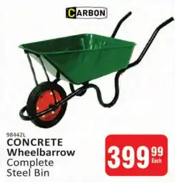 KitKat Cash and Carry CONCRETE Wheelbarrow Complete Steel Bin offer