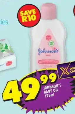 Shoprite Johnson's baby oil offer