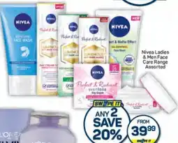 Pick n Pay Nivea Ladies & Men Face Care Range Assorted offer