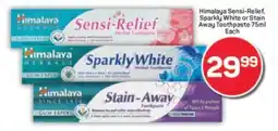 Pick n Pay Himalaya Sensi-Relief, Sparkly White or Stain Away Toothpaste offer