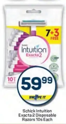 Pick n Pay Schick Intuition Exacta 2 Disposable Razors offer