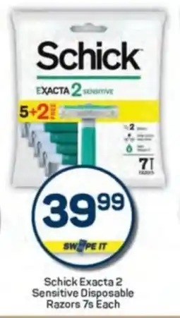 Pick n Pay Schick Exacta 2 Sensitive Disposable Razors offer