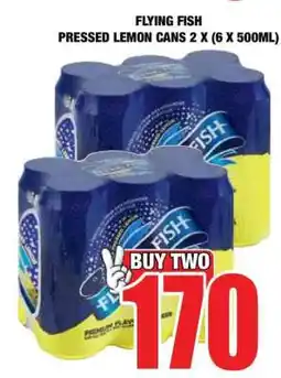 Boxer FLYING FISH Pressed Lemon Cans 2 x (6 x 500ml) offer