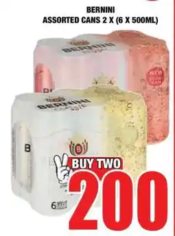 Boxer BERNINI ASSORTED CANS 2 X (6 X 500ML) offer