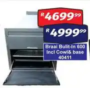 K Carrim Braai Built-In 600 Incl Cowl & Base offer
