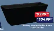 K Carrim Mercury Freestanding Black Bath 1700 x 750 x 560 offer
