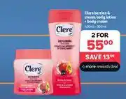 PEP Clere Berries & Cream Body Lotion + Body Cream 400ml + 300ml-For 2 offer