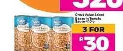 Game Great Value Baked Beans in Tomato Sauce 410 g offer