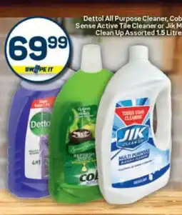 Pick n Pay Dettol All Purpose Cleaner, Cobra Aroma Sense Active Tile Cleaner or Jik Multipurpose Clean Up Assorted offer