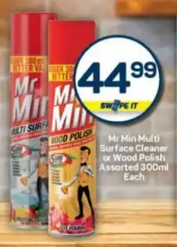 Mr Min Multi Surface Cleaner or Wood Polish Assorted