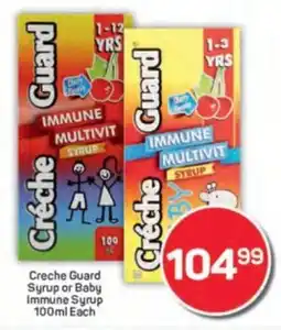 Pick n Pay Creche Guard Syrup or Baby Immune Syrup offer