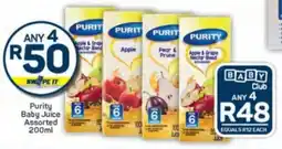 Pick n Pay Purity Baby Juice Assorted offer