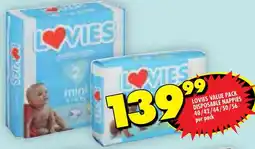 Shoprite Lovies value pack disposable nappies offer