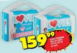 Shoprite Lovies premium pull-up pants offer