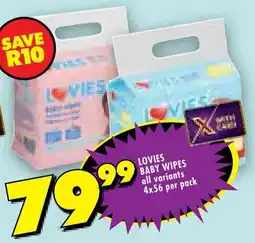 Shoprite Lovies baby wipes all variants offer