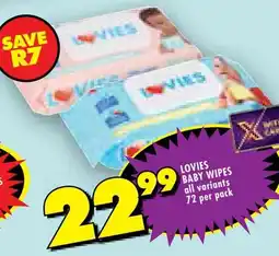 Shoprite Lovies baby wipes all variants offer