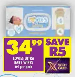 Shoprite Lovies ultra baby wipes offer