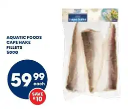 Econo Foods Aquatic foods cape hake fillets offer