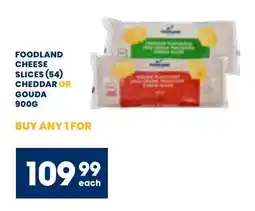 Foodland cheese slices cheddar or gouda