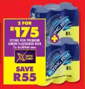 Shoprite Liquor Flying fish premium lemon flavoured beer cans offer