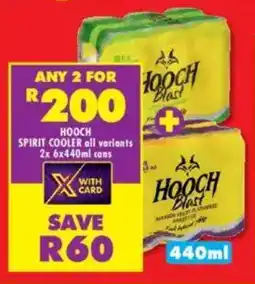 Shoprite Liquor Hooch spirit cooler all variants cans offer