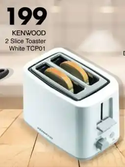 Save Hyper KENWOOD 2 Slice Toaster White TCP01 offer