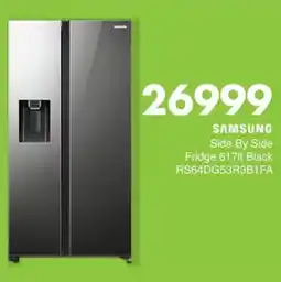 Save Hyper SAMSUNG Side By Side Fridge Black offer