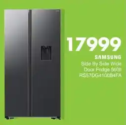 Save Hyper SAMSUNG Side By Side Wide Door Fridge offer