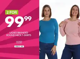 Ladies branded round neck t-shirts
