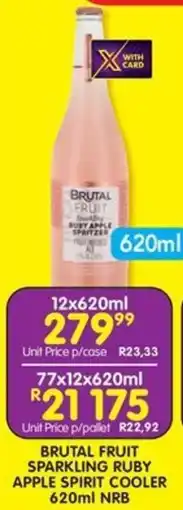 Shoprite Liquor Brutal fruit sparkling ruby apple spirit cooler nrb offer